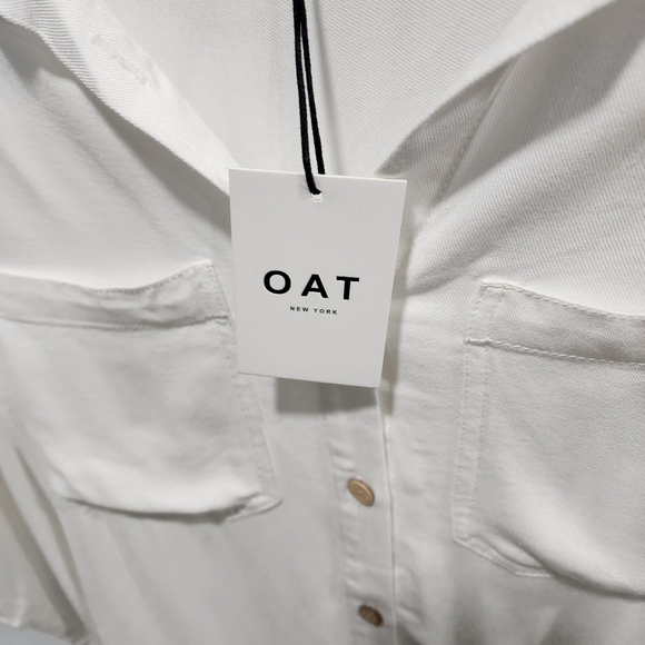 Free People OAT NEW YORK Women's Female Oversized Shirt Medium NWT - Picture 3 of 4